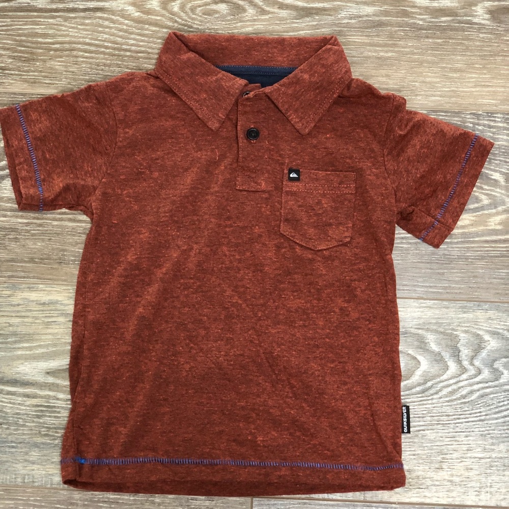 Quiksilver maroon button down shirt